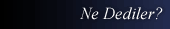 Ne Dediler?