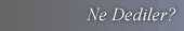 Ne Dediler?